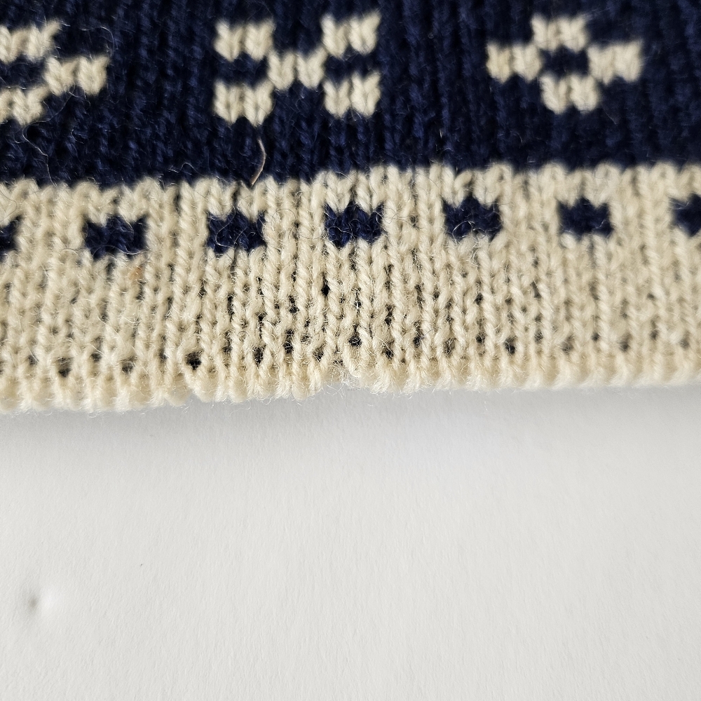 An Olympic Original Medium Nordic Sweater Norway Navy Red Deer Fair Isle Wool - Picture 5 of 10